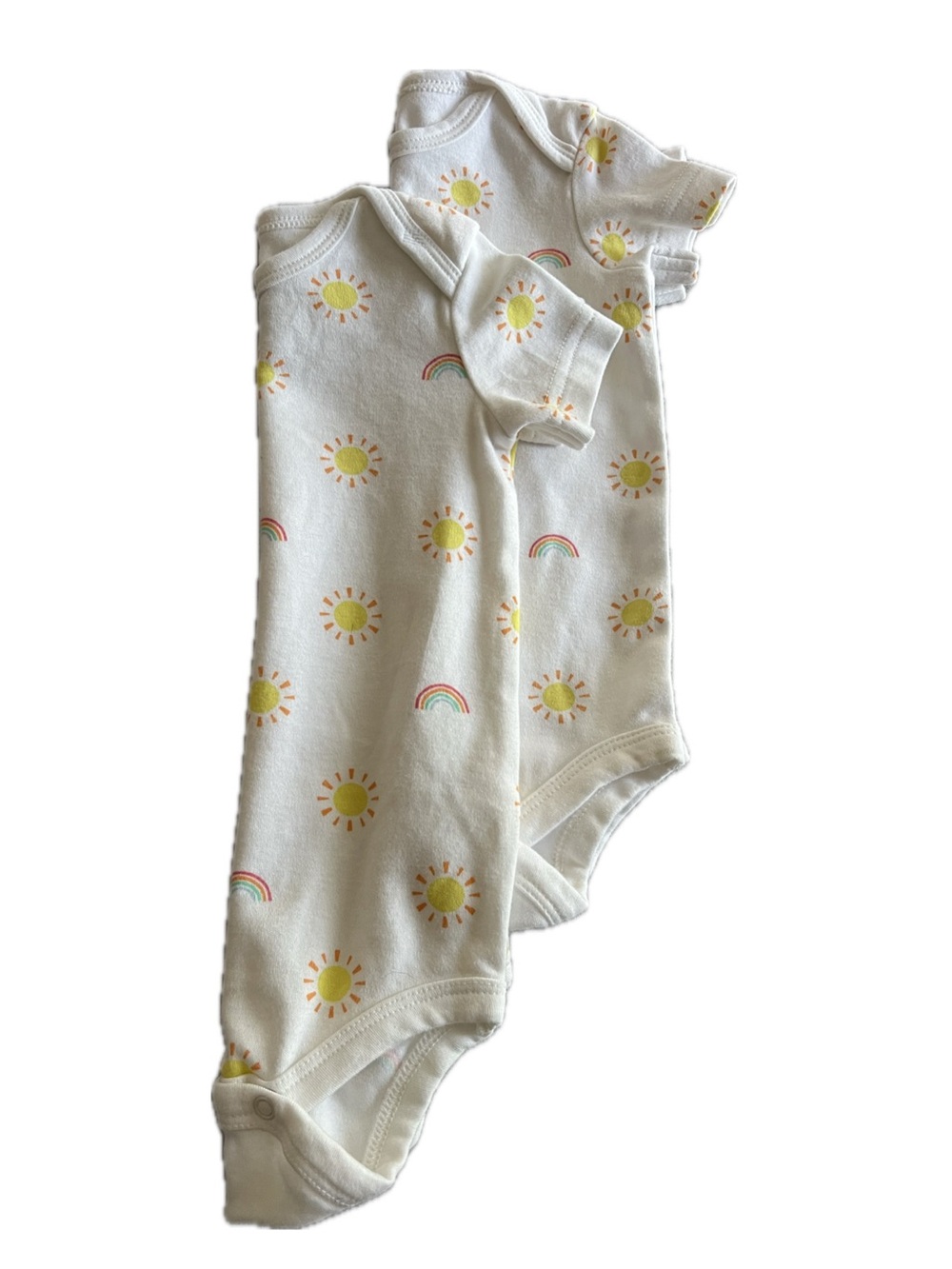 PRIMARY | 100% Organic Cotton Hello Sunshine & Rainbows Baby Onesie Set 3-6M